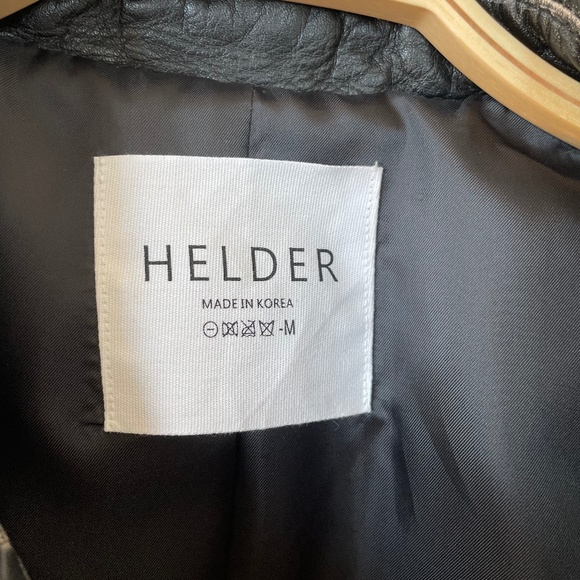 Source Unknown FADED LEATHER JACKET, BLACK - M - Picture 7 of 12